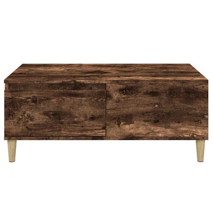 vidaXL Table basse chêne fumé 90x50x36,5 cm bois d'ingénierie