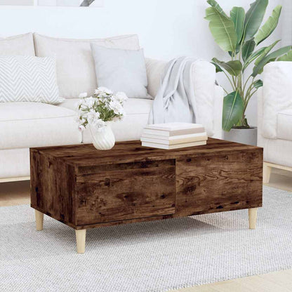 vidaXL Table basse chêne fumé 90x50x36,5 cm bois d'ingénierie