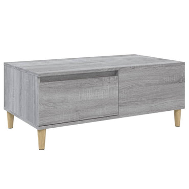 vidaXL Table basse gris sonoma 90x50x36,5 cm en bois d'ingénierie