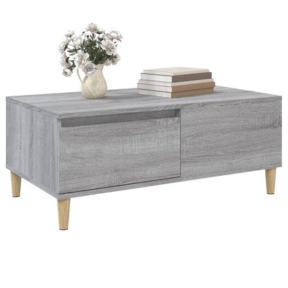 vidaXL Table basse gris sonoma 90x50x36,5 cm en bois d'ingénierie