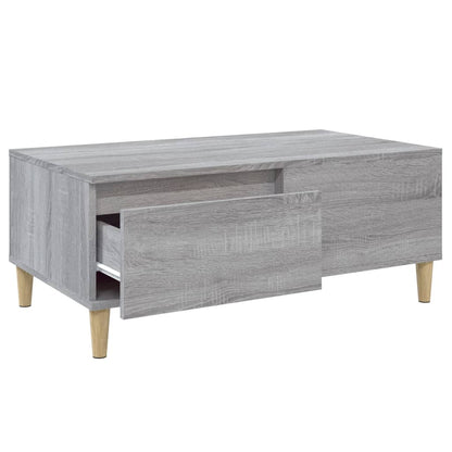 vidaXL Table basse gris sonoma 90x50x36,5 cm en bois d'ingénierie