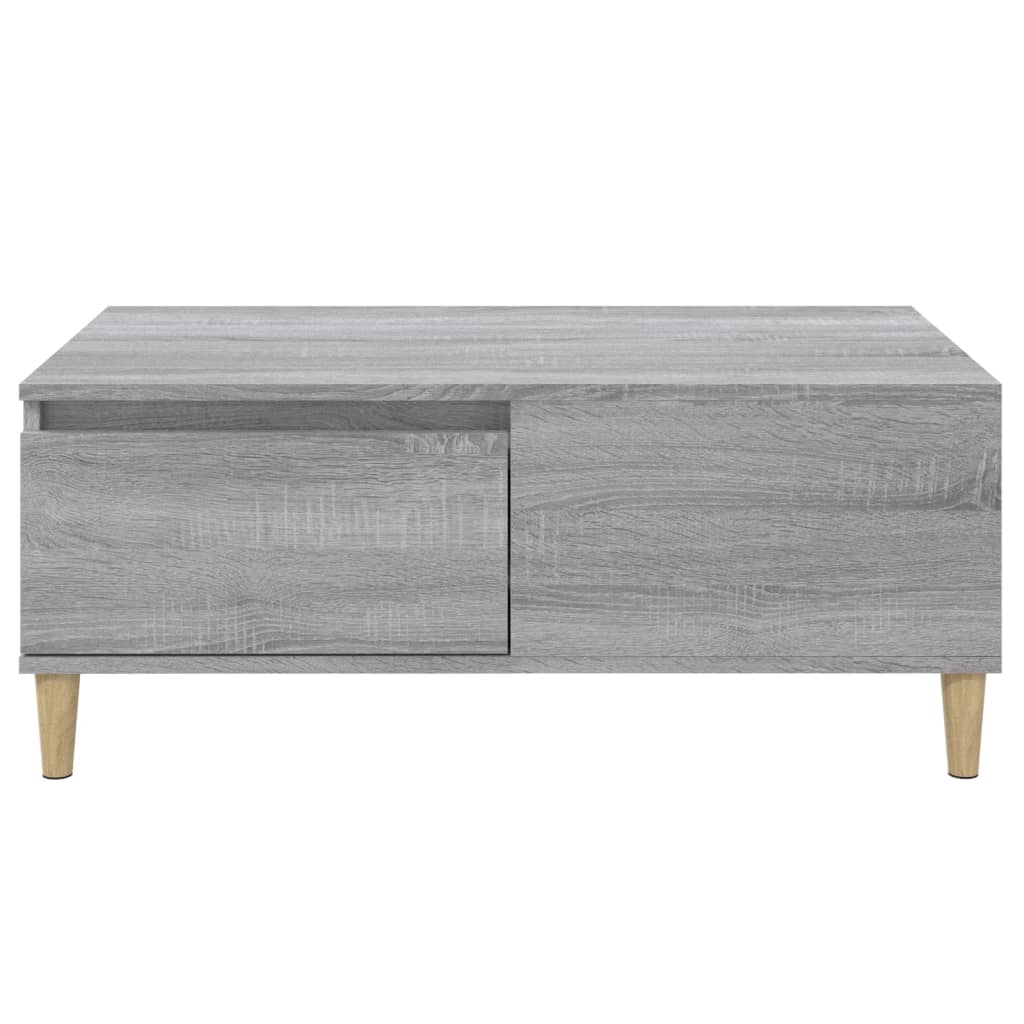 vidaXL Table basse gris sonoma 90x50x36,5 cm en bois d'ingénierie