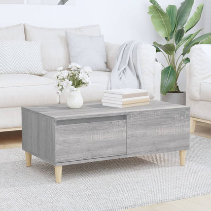 vidaXL Table basse gris sonoma 90x50x36,5 cm en bois d'ingénierie