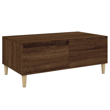 vidaXL Table basse marron aspect chêne 90x50x36,5 cm bois d'ingénierie