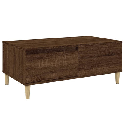 vidaXL Table basse marron aspect chêne 90x50x36,5 cm bois d'ingénierie