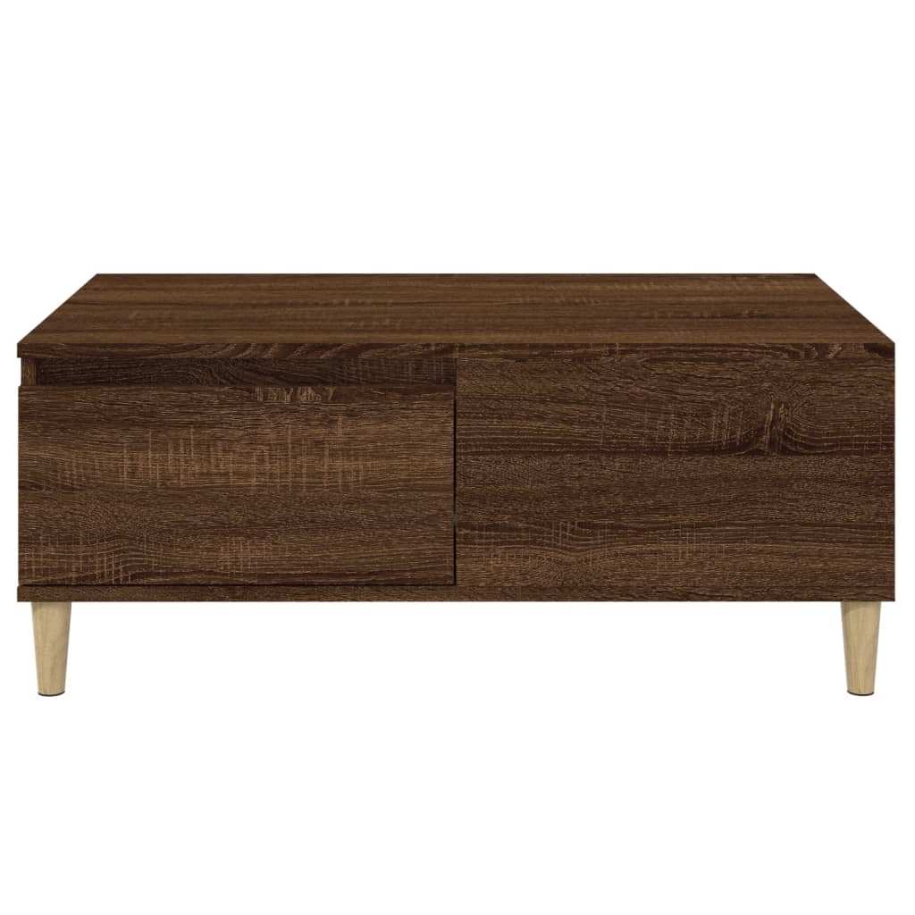 vidaXL Table basse marron aspect chêne 90x50x36,5 cm bois d'ingénierie