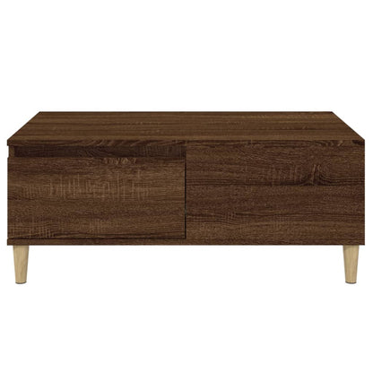 vidaXL Table basse marron aspect chêne 90x50x36,5 cm bois d'ingénierie