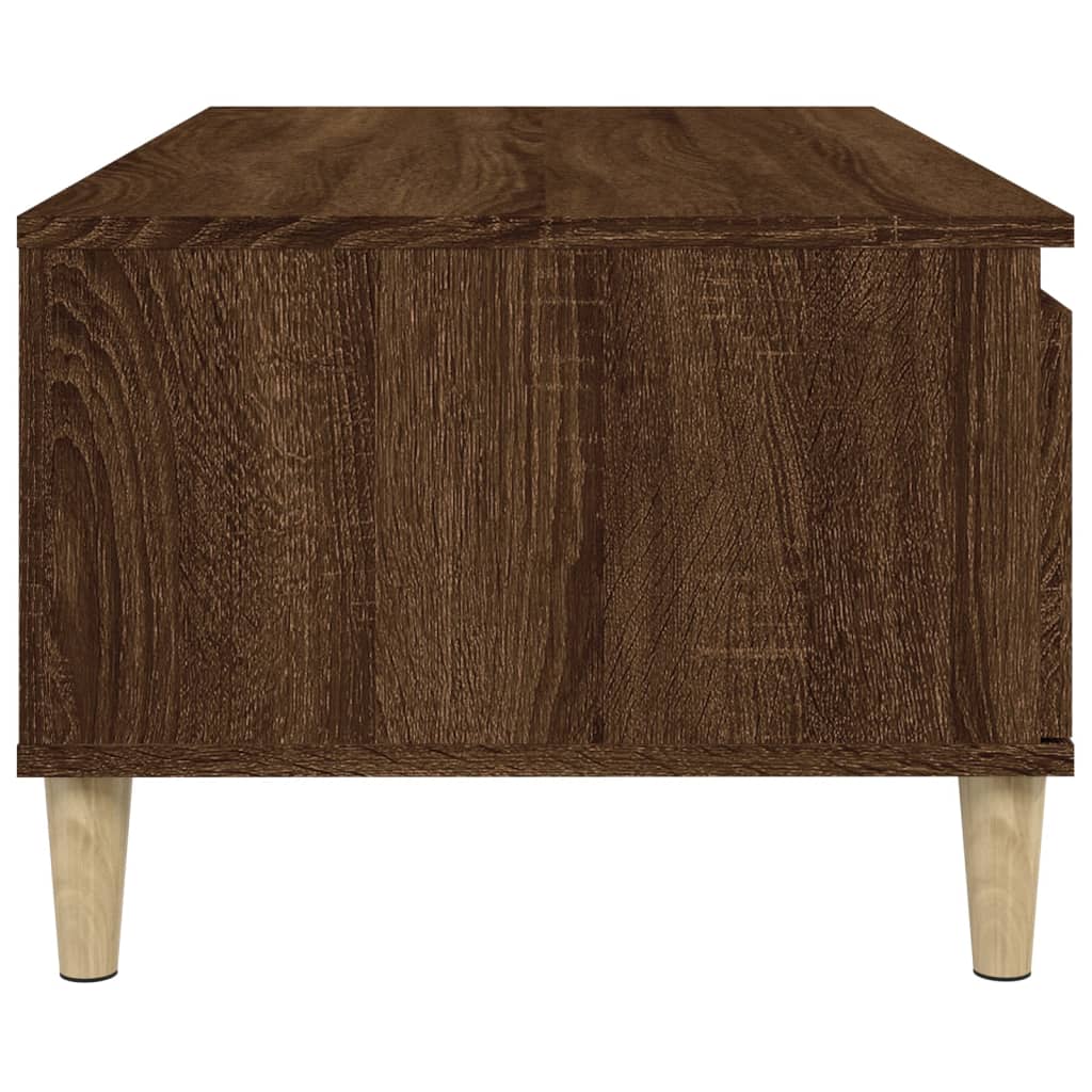 vidaXL Table basse marron aspect chêne 90x50x36,5 cm bois d'ingénierie