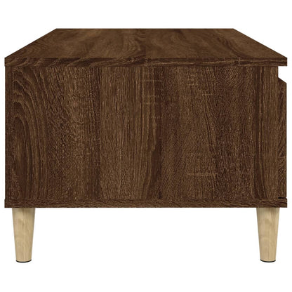 vidaXL Table basse marron aspect chêne 90x50x36,5 cm bois d'ingénierie