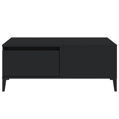 vidaXL Table basse noire 90x50x36,5 cm en bois d'ingénierie