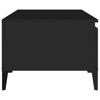 vidaXL Table basse noire 90x50x36,5 cm en bois d'ingénierie