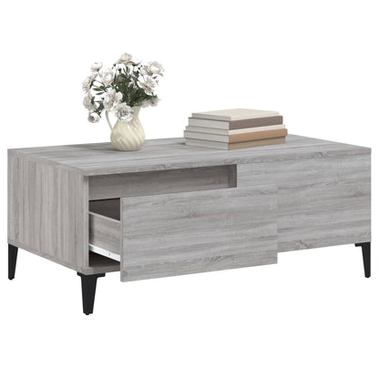 vidaXL Couchtisch Grau Sonoma 90x50x36,5 cm Holzwerkstoff
