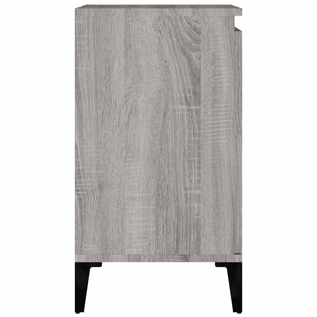 vidaXL Waschbeckenunterschrank Grau Sonoma 58x33x60 cm Holzwerkstoff