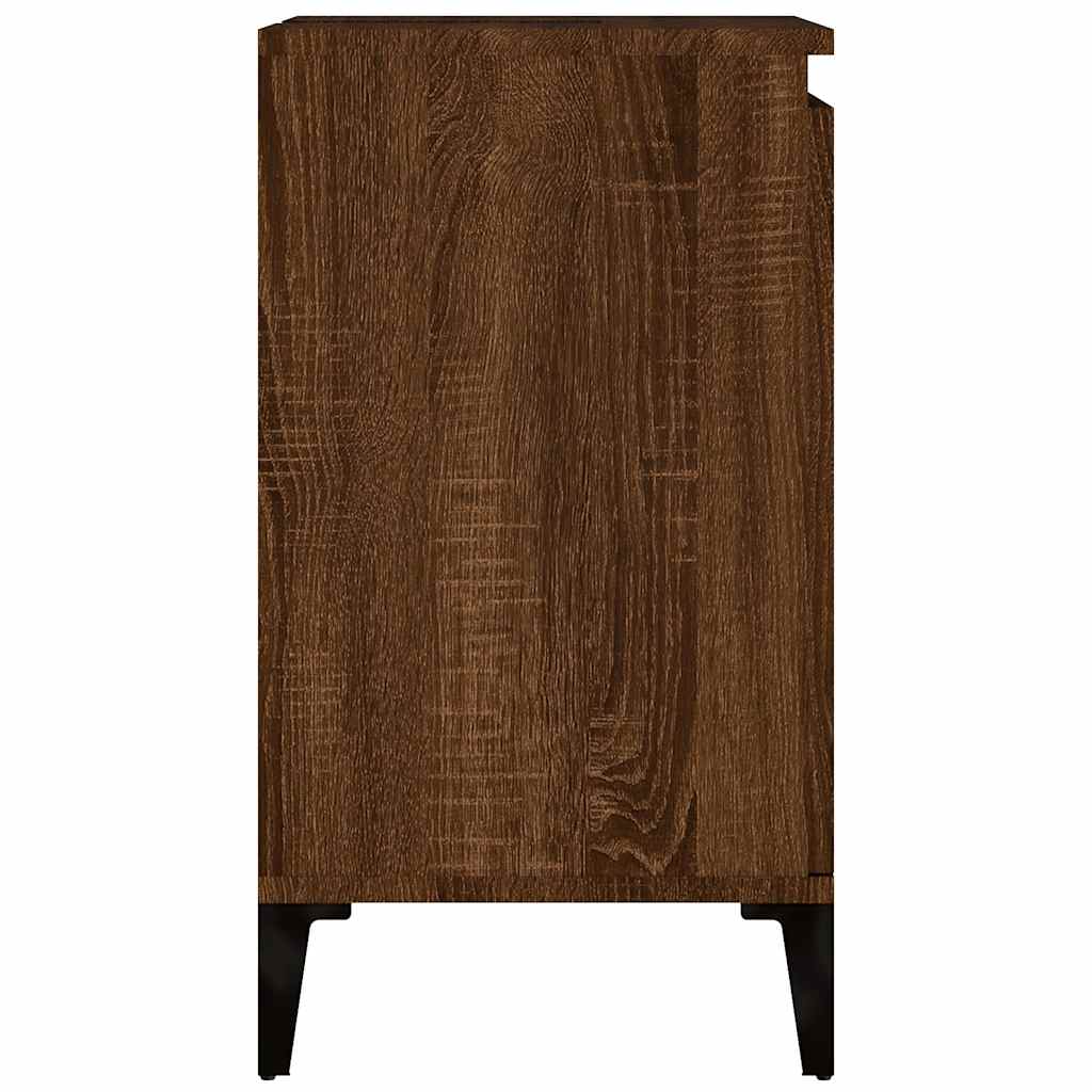 vidaXL Waschbeckenunterschrank Braun Eichen-Optik 58x33x60 cm