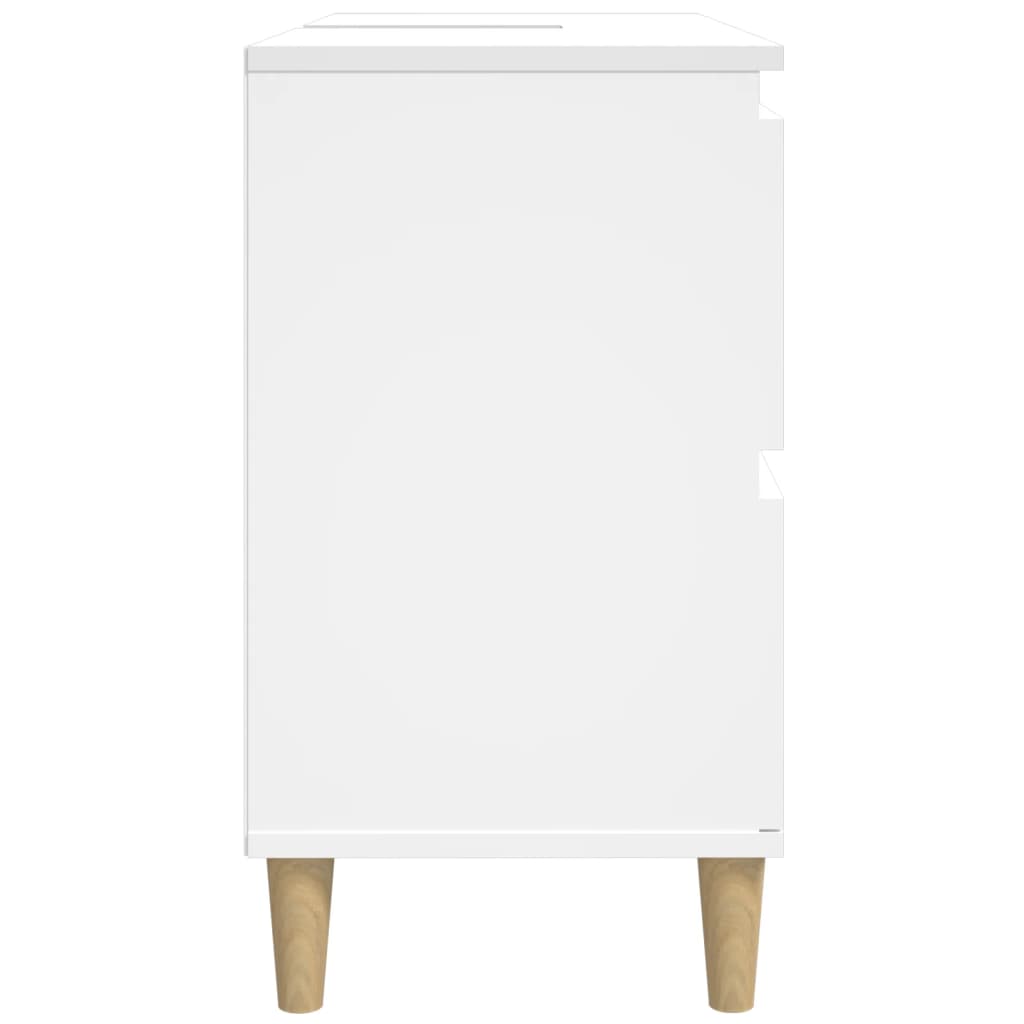 vidaXL Meuble sous-lavabo blanc 80x33x60 cm Bois d'ingénierie