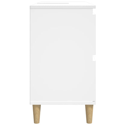 vidaXL Meuble sous-lavabo blanc 80x33x60 cm Bois d'ingénierie