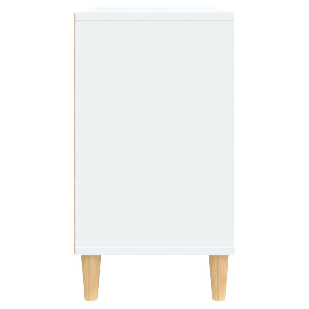 vidaXL Waschbeckenunterschrank Weiß 80x33x60 cm Holzwerkstoff