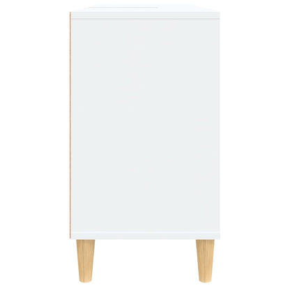 vidaXL Waschbeckenunterschrank Weiß 80x33x60 cm Holzwerkstoff