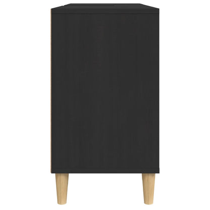 vidaXL Waschbeckenunterschrank Schwarz 80x33x60 cm Holzwerkstoff