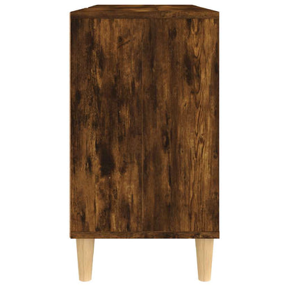 vidaXL Waschbeckenunterschrank Räuchereiche 80x33x60 cm Holzwerkstoff