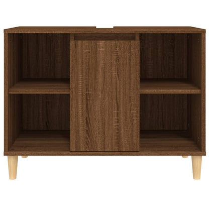 vidaXL Waschbeckenunterschrank Braun Eichen-Optik 80x33x60 cm