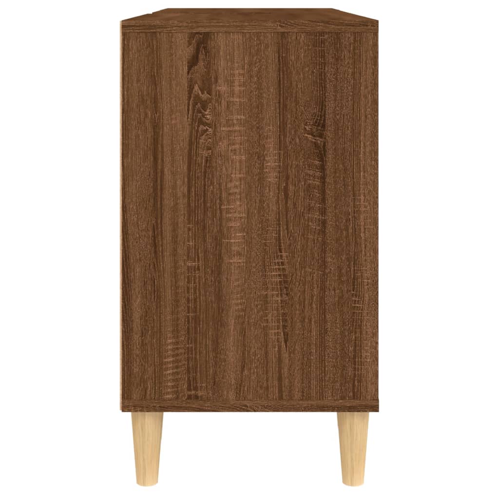 vidaXL Waschbeckenunterschrank Braun Eichen-Optik 80x33x60 cm