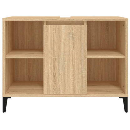 vidaXL Waschbeckenunterschrank Sonoma-Eiche 80x33x60 cm Holzwerkstoff