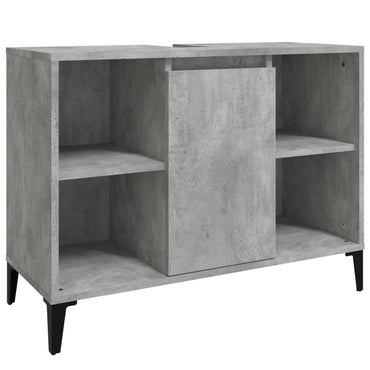 vidaXL Waschbeckenunterschrank Betongrau 80x33x60 cm Holzwerkstoff
