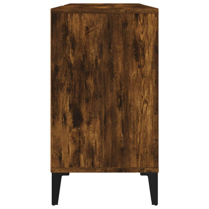 vidaXL Waschbeckenunterschrank Räuchereiche 80x33x60 cm Holzwerkstoff