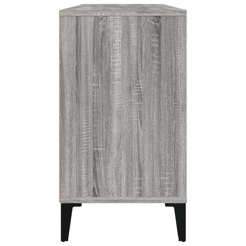 vidaXL Waschbeckenunterschrank Grau Sonoma 80x33x60 cm Holzwerkstoff
