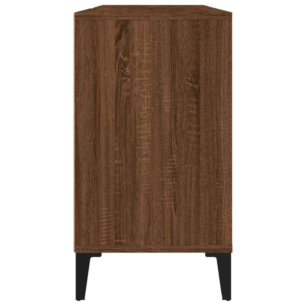 vidaXL Waschbeckenunterschrank Braun Eichen-Optik 80x33x60 cm