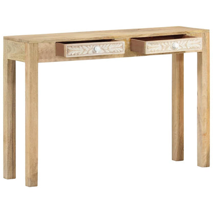 vidaXL Konsolentisch 110x30x75 cm Gebleichtes Massivholz Mango