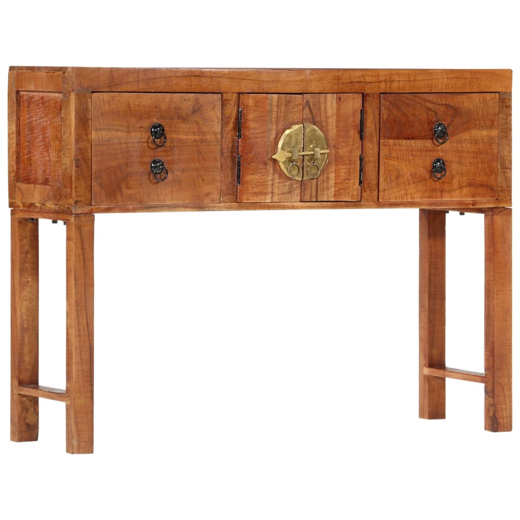 vidaXL Table console 120x32x80 cm Bois d'acacia massif brut