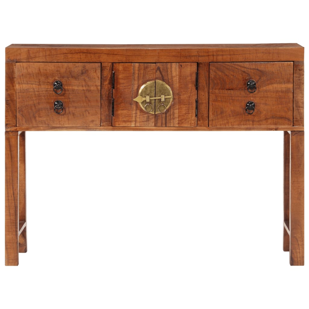 vidaXL Table console 120x32x80 cm Bois d'acacia massif brut
