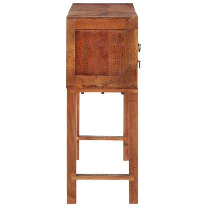 vidaXL Table console 120x32x80 cm Bois d'acacia massif brut