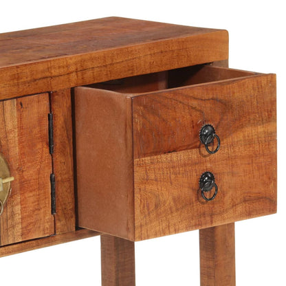 vidaXL Table console 120x32x80 cm Bois d'acacia massif brut