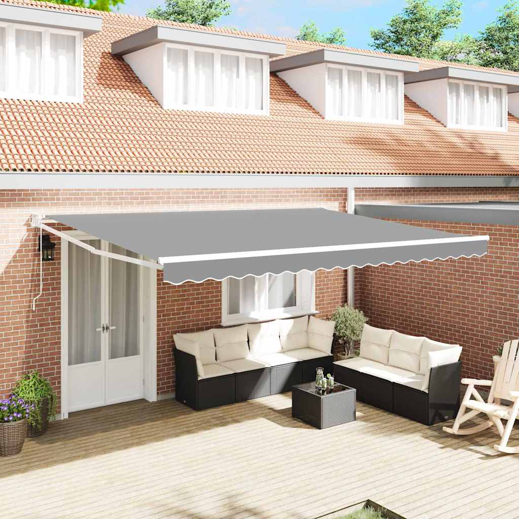vidaXL Auvent rétractable blanc 450 x 300 cm aluminium