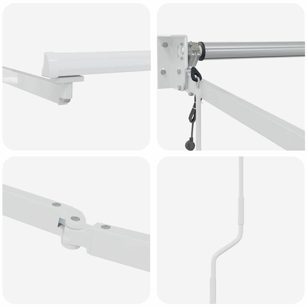 vidaXL Store banne rétractable blanc 500 x 300 cm aluminium