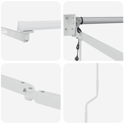 vidaXL Store banne rétractable blanc 500 x 300 cm aluminium