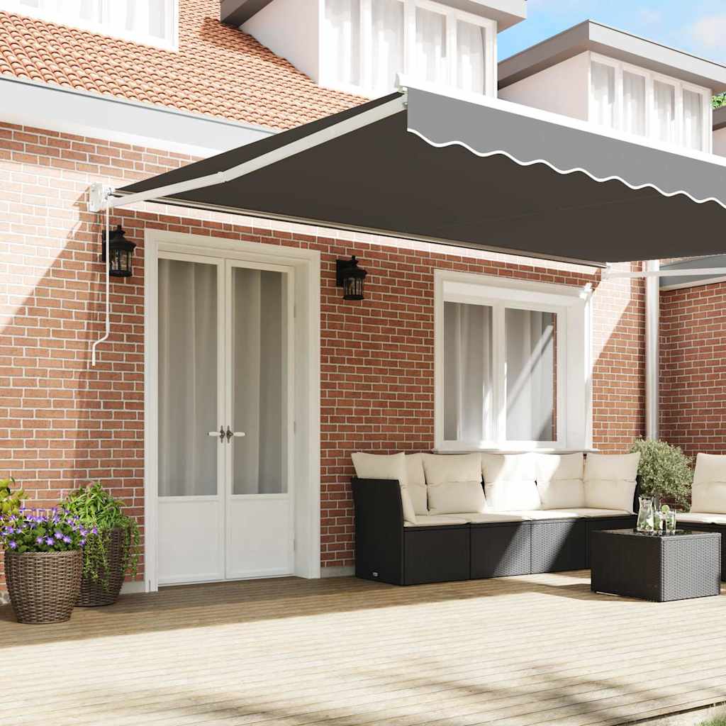 vidaXL Store banne rétractable blanc 500 x 300 cm aluminium