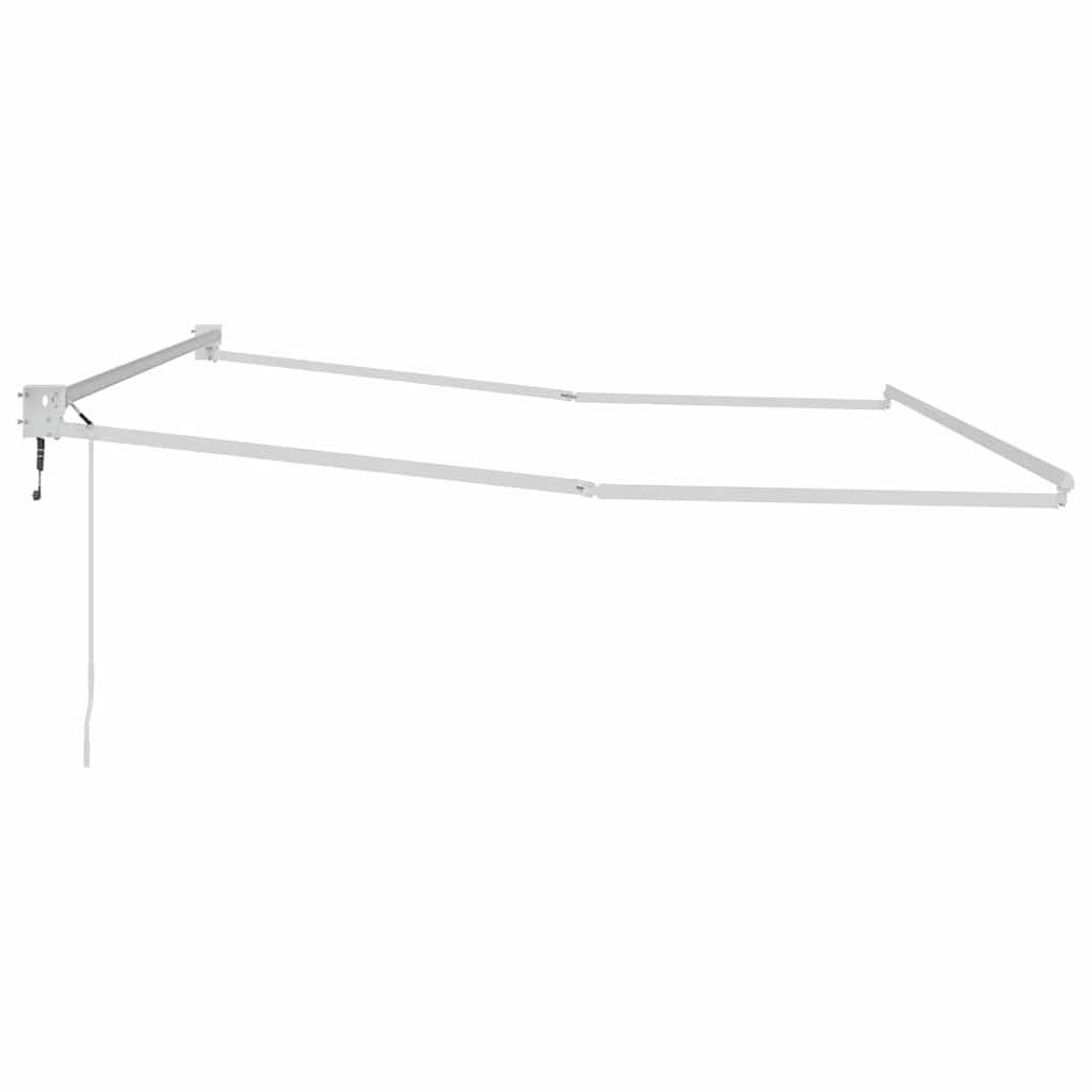 vidaXL Store banne rétractable blanc 500 x 300 cm aluminium