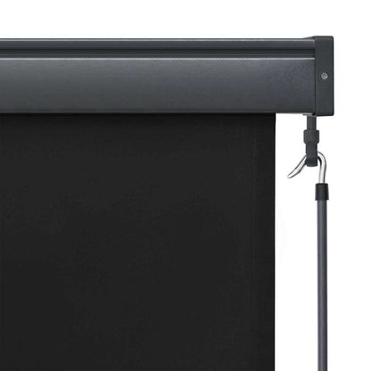 vidaXL Rollo mit Vorhängen Anthrazit 180 x 250 cm Stoff und Aluminium