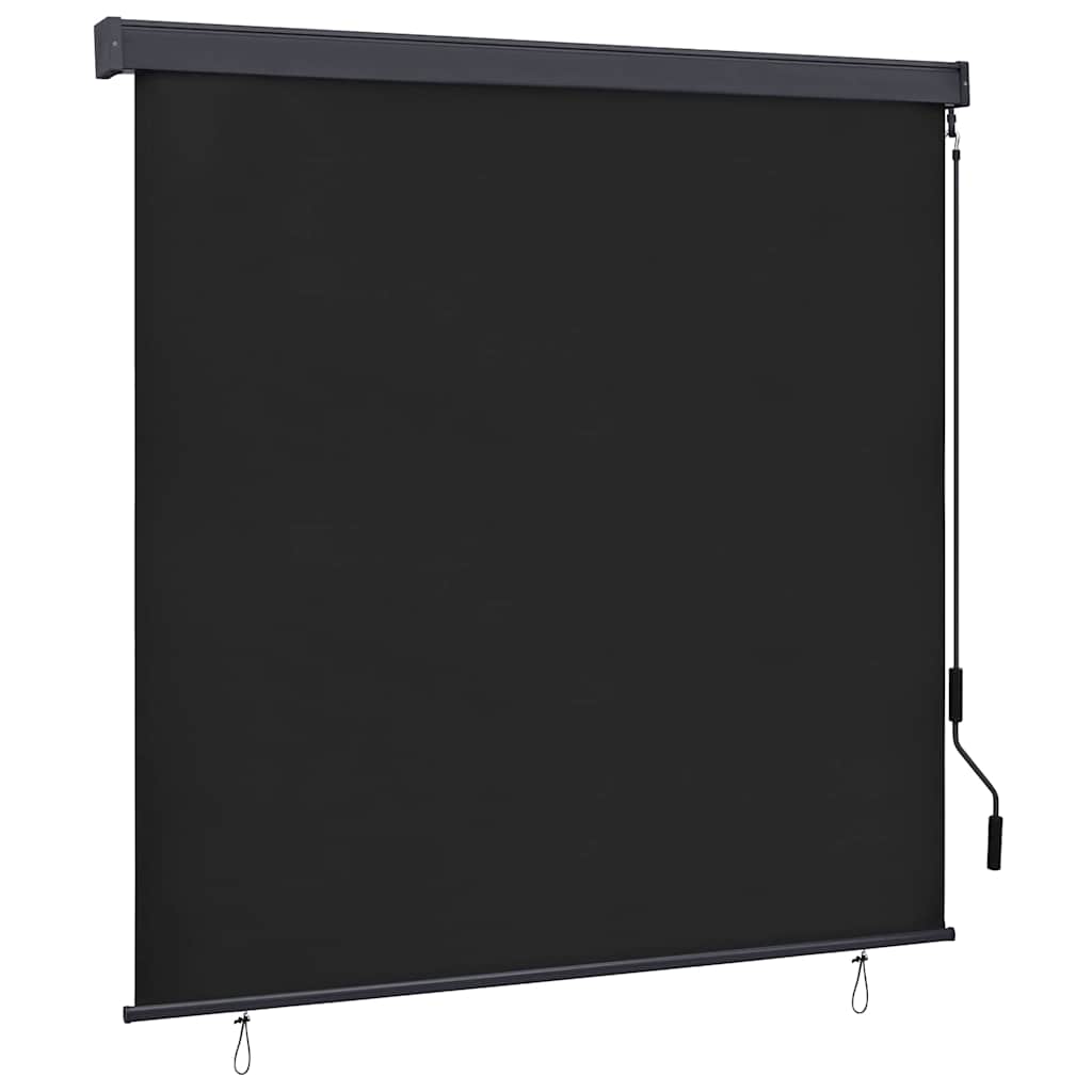 vidaXL Rollo mit Vorhängen Anthrazit 180 x 250 cm Stoff und Aluminium
