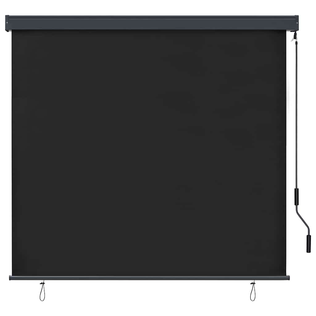 vidaXL Rollo mit Vorhängen Anthrazit 180 x 250 cm Stoff und Aluminium