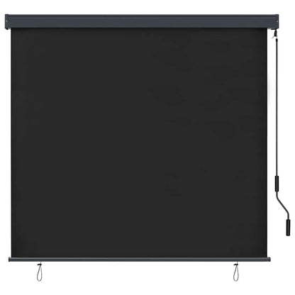 vidaXL Rollo mit Vorhängen Anthrazit 180 x 250 cm Stoff und Aluminium