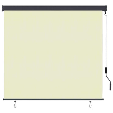 vidaXL Rollo mit Vorhängen Creme 180 x 250 cm Stoff und Aluminium