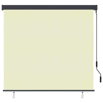 vidaXL Rollo mit Vorhängen Creme 180 x 250 cm Stoff und Aluminium