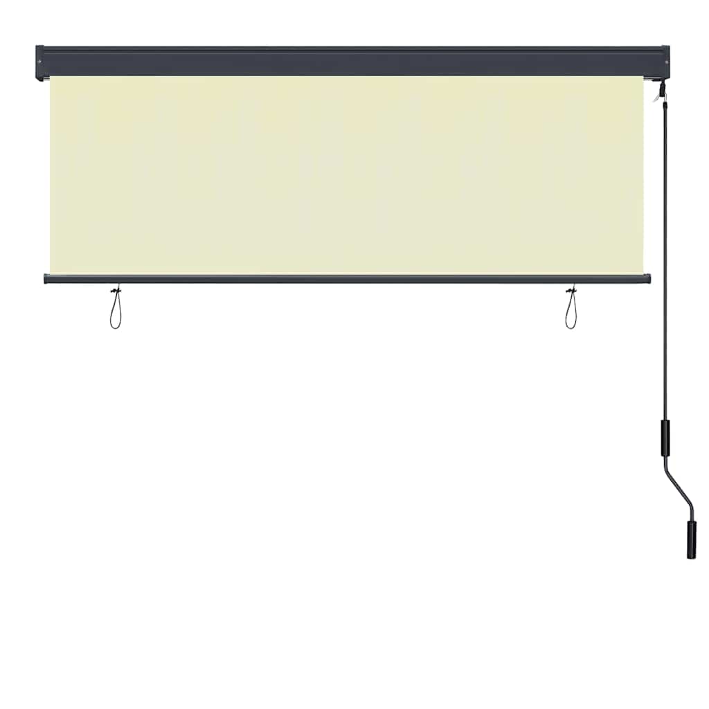vidaXL Rollo mit Vorhängen Creme 180 x 250 cm Stoff und Aluminium