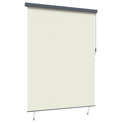 vidaXL Rollo mit Vorhängen Creme 200 x 250 cm Stoff und Aluminium