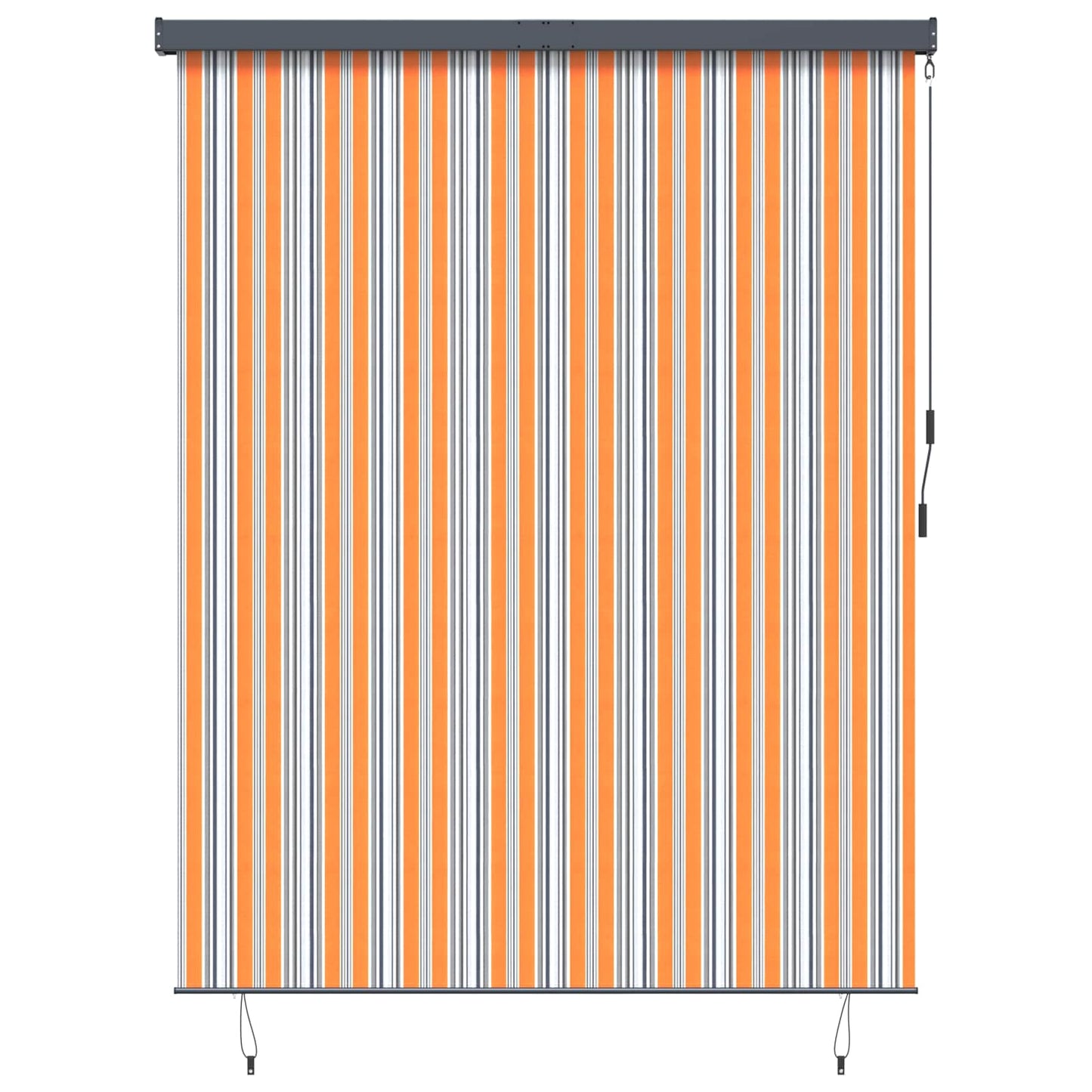 vidaXL Rollo Gestreift Gelb und Blau 200 x 250 cm Stoff und Aluminium